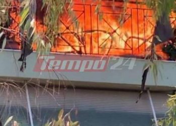 Πανικός από φωτιά σε διαμέρισμα στην Πάτρα – Εκκενώθηκε η πολυκατοικία (pics, video)