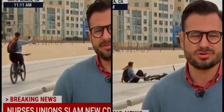 Alldaynews.gr Ποδηλάτης πάει να βγάλει selfie εν κινήσει και τρώει μυθική τούμπα live στην τηλεόραση (vid)