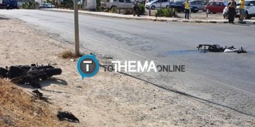 Κόπηκε στα 2 η μοτοσυκλέτα-Σοκαριστικό τροχαίο με Αστυνομικό στην Κύπρο[photos]
