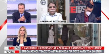 Alldaynews.gr Πόσο πιθανή είναι η θρόμβωση στη 2η δόση του AstraZeneca; Εξηγεί ο Αλκ. Βατόπουλος
