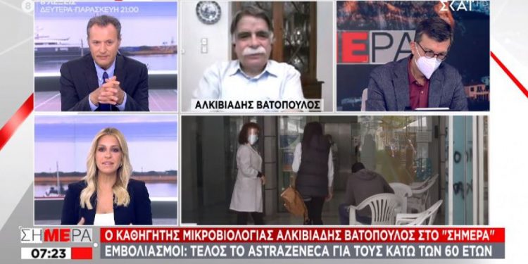 Alldaynews.gr Πόσο πιθανή είναι η θρόμβωση στη 2η δόση του AstraZeneca; Εξηγεί ο Αλκ. Βατόπουλος
