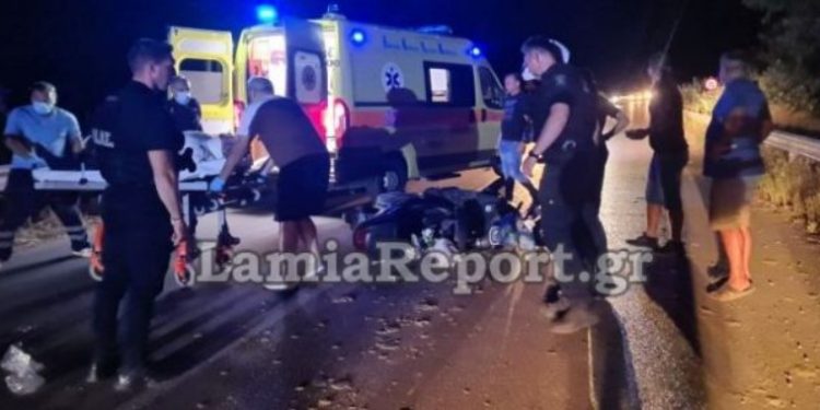 Λαμία: Τροχαίο με μηχανάκι και αγριογούρουνο[photos]