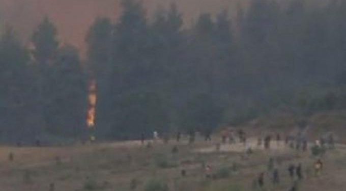 Συγκλονιστικές εικόνες στην Εύβοια: Ανθρώπινη αλυσίδα ενάντια στο μέτωπο της φωτιάς