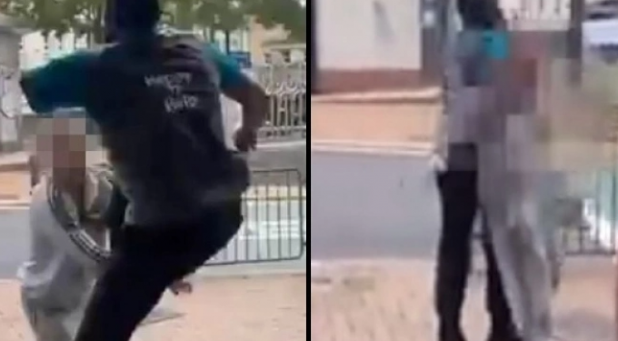 Ακρωτηριασμένος με ένα χέρι πλάκωσε στο ξύλο κλέφτη σούπερ μάρκετ (vid)