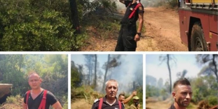 Ρουμάνοι πυροσβέστες: Θα μείνουμε μέχρι να σβήσει και η τελευταία φλόγα[photos]