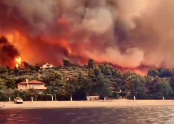Φωτιά στην Εύβοια: Καλούν κατοίκους και τουρίστες από τις Ροβιές να πάνε στην παραλία – Ύστατη ελπίδα το ανθρώπινο φράγμα των πυροσβεστών