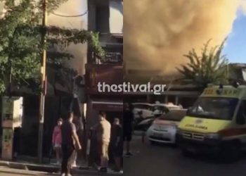 Θεσσαλονίκη: Φωτιά σε γνωστό εστιατόριο (vid)