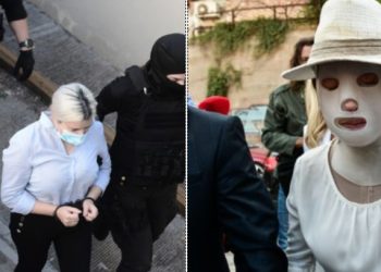 Επίθεση με βιτριόλι: Στο δικαστήριο η Ιωάννα-Με χειροπέδες και από την πίσω πόρτα η Έφη[photos]