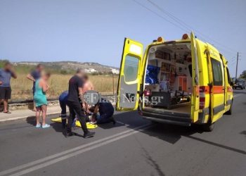 Κρήτη: Σοβαρό τροχαίο με θύμα ντελιβερά – Τραυματίστηκε σοβαρά στο κεφάλι (φωτο)