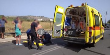 Alldaynews.gr Κρήτη: Σοβαρό τροχαίο με θύμα ντελιβερά – Τραυματίστηκε σοβαρά στο κεφάλι (φωτο)