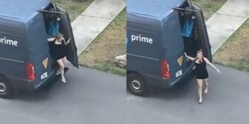 Alldaynews.gr Διανομέας της Amazon «φιλοξένησε» ξανθιά στο εταιρικό βανάκι και… έχασε τη δουλειά του