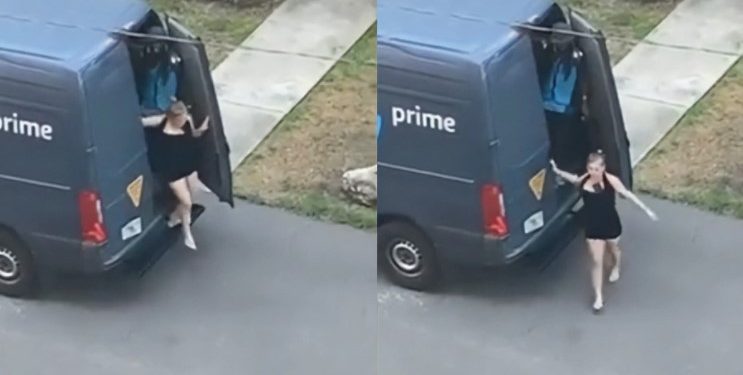 Alldaynews.gr Διανομέας της Amazon «φιλοξένησε» ξανθιά στο εταιρικό βανάκι και… έχασε τη δουλειά του