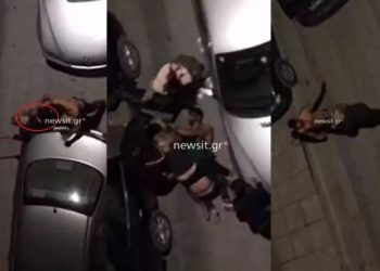 Alldaynews.gr Άγρια συμπλοκή μεταξύ οικογενειών Ρομά στη μέση του δρόμου