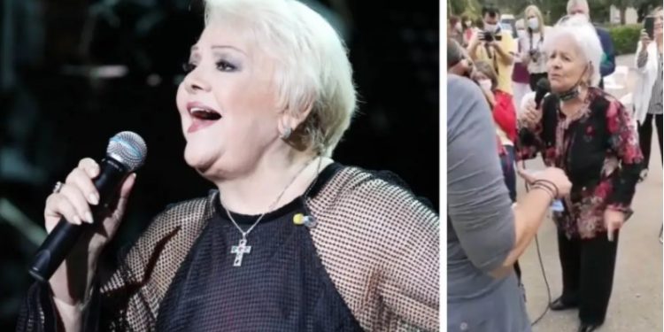 H Μαίρη Λίντα πήρε το μικρόφωνο και τραγούδησε Μανώλη Χιώτη στο Γηροκομείο Αθηνών[video]