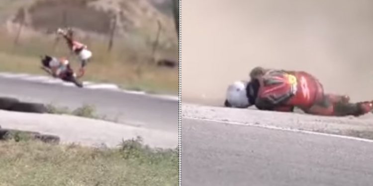 Μέγαρα: Σοβαρός τραυματισμός σε αγώνα με μηχανές – Ο τραυματίας μεταφέρθηκε με σκουτεράκι[video]