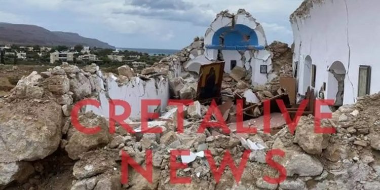 Alldaynews.gr Σεισμός στην Κρήτη: Κατέρρευσε το εκκλησάκι του Αγίου Νικολάου στη Σητεία