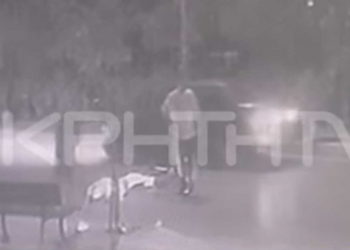 Τροχαίο με 34χρονη ποδηλάτισσα στην Κρήτη: Βίντεο από την στιγμή που το αυτοκίνητο την χτυπάει και φεύγει (vid)