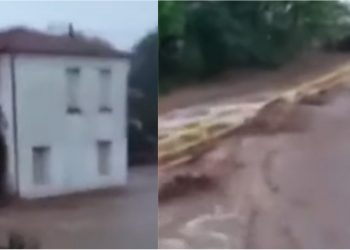 Θεσσαλονίκη: Πήδηξε σε μπαλκόνι από την οροφή αυτοκίνητου για να σωθεί από χείμαρρο (video)