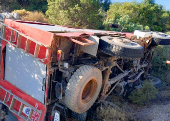 Alldaynews.gr Σοκαριστικό βίντεο από ανατροπή πυροσβεστικού στα Ιωάννινα