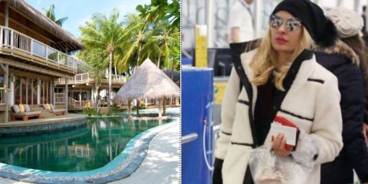 Μενεγάκη: Στις Μαλβίδες σε 5αστερο με 1.840 ευρώ την βραδιά![photos]