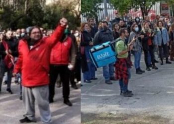 Aποθέωση στους ντελιβεράδες της efood και της Wolt που πήγαν να καταθέσουν στεφάνι στο Πολυτεχνείο