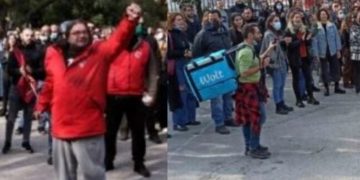 Alldaynews.gr Aποθέωση στους ντελιβεράδες της efood και της Wolt που πήγαν να καταθέσουν στεφάνι στο Πολυτεχνείο