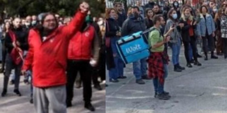 Alldaynews.gr Aποθέωση στους ντελιβεράδες της efood και της Wolt που πήγαν να καταθέσουν στεφάνι στο Πολυτεχνείο