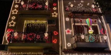 Τρίβει τα χέρια της η ΔΕΗ: Στολισμός σε σπίτι στην Πάτρα με 15.000 λαμπάκια (φωτο, video)