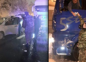 Αττική Οδός: Ο στρατός θα απεγκλωβίζει οδηγούς όλη νύχτα – Μοιράζουν τρόφιμα, νερό και κουβέρτες