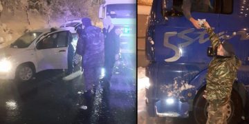 Αττική Οδός: Ο στρατός θα απεγκλωβίζει οδηγούς όλη νύχτα – Μοιράζουν τρόφιμα, νερό και κουβέρτες