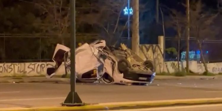 Σοβαρό τροχαίο στην Κατεχάκη, με ανατροπή οχήματος