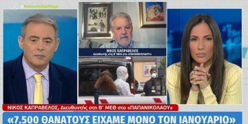 Alldaynews.gr Καπραβέλος: Δεν μπορούμε να θρηνούμε 7.500 νεκρούς σε ένα τρίμηνο – Να επεκταθεί η υποχρεώτικοτητα των εμβολιασμών