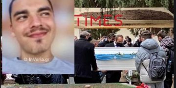 Σπαραγμός στην κηδεία του 19χρονου Άλκη στη Βέροια: Πλήθος κόσμου με λευκά γαρύφαλλα[photos]