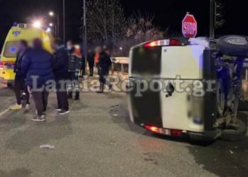 Λαμία: Τροχαίο με σφοδρή μετωπική σύγκρουση[video]