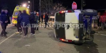 Λαμία: Τροχαίο με σφοδρή μετωπική σύγκρουση[video]