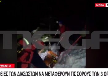 Σοκαριστικό Βίντεο Ντοκουμέντο: Διασώστες μεταφέρουν στο χιόνι τα άψυχα σώματα των τριών αναρριχητών
