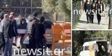 Το αποκορύφωμα της Τραγωδίας: Η κηδεία της μητέρας και τα παιδιών της που πέθαναν στο φλεγόμενο σπίτι[video]