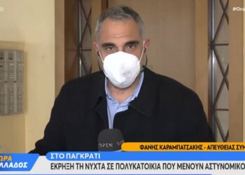 Έκρηξη στο Παγκράτι σε πολυκατοικία όπου μένουν αστυνομικοί (video)