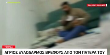 Άγριος ξυλοδαρμός βρέφους από τον πατέρα του – Η μητέρα τον υποψιαζόταν και τον κατέγραψε με κάμερα (video)