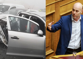 Καραμπόλα 50 οχημάτων στην Εγνατία: Στους εγκλωβισμένους ο υφυπουργός Περιβάλλοντος – Απίστευτες εικόνες, πυκνή ομίχλη