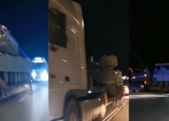 Alldaynews.gr Νταλίκες με αμερικανικά άρματα μάχης κατευθύνονται στον Έβρο