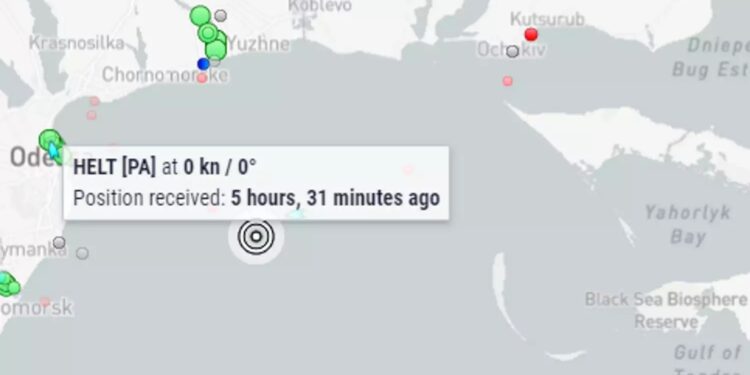 Σώοι όλοι οι επιβαίνοντες του εσθονικού πλοίου που βυθίστηκε ανοιχτά της Οδησσού