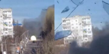 Alldaynews.gr Απίστευτο βίντεο: Οβίδα από άρμα σκάει δίπλα από πολίτη που τραβούσε με κάμερα (video)