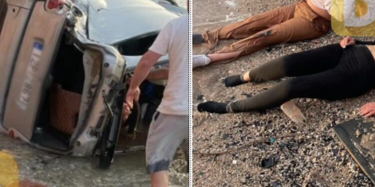 Σοκαριστικό τροχαίο: Αυτοκίνητο έπεσε στην θάλασσα-Υπάρχουν τραυματίες[Σκληρές Εικόνες]