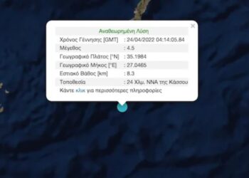 Σεισμός 4.5 R στην Κάσο