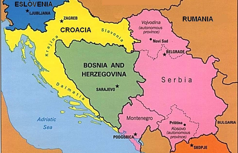 Βοσνία Ερζεγοβίνη Κροατία Σερβία Γιουγκοσλαβία Σλοβενία 