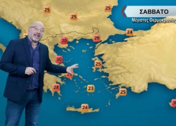 Καιρός – Σάκης Αρναούτογλου: Ανεβαίνει η θερμοκρασία – Μέχρι 30 βαθμούς το Σάββατο (αναλυτική πρόγνωση)