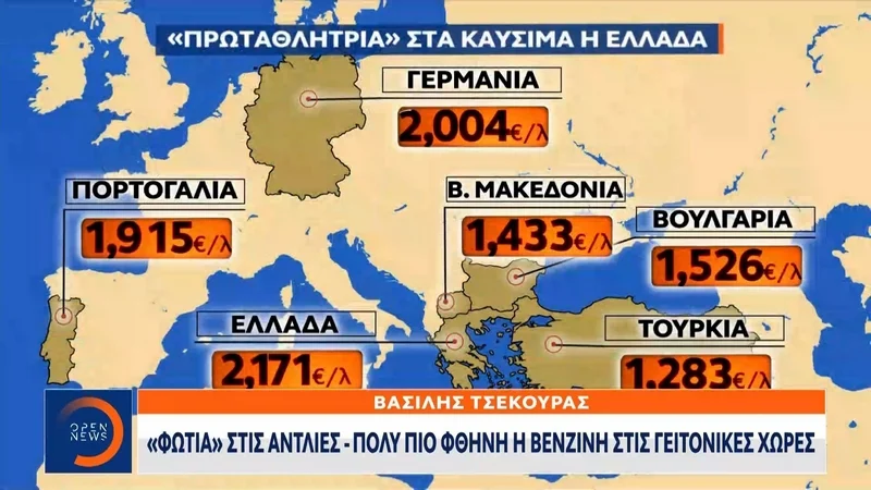 Πώς η Ελλάδα κατάφερε να έχει την υψηλότερη τιμή βενζίνης σε όλη την Ευρώπη