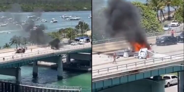 Alldaynews.gr Αεροπλάνο πέφτει σε γέφυρα στο Μαϊάμι: Δραματικές εικόνες (vids)
