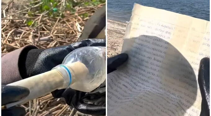 Alldaynews.gr Γράμμα σε μπουκάλι με τάμα για ανεκπλήρωτο έρωτα ξέβρασε ο Θερμαϊκός (φωτο, video)